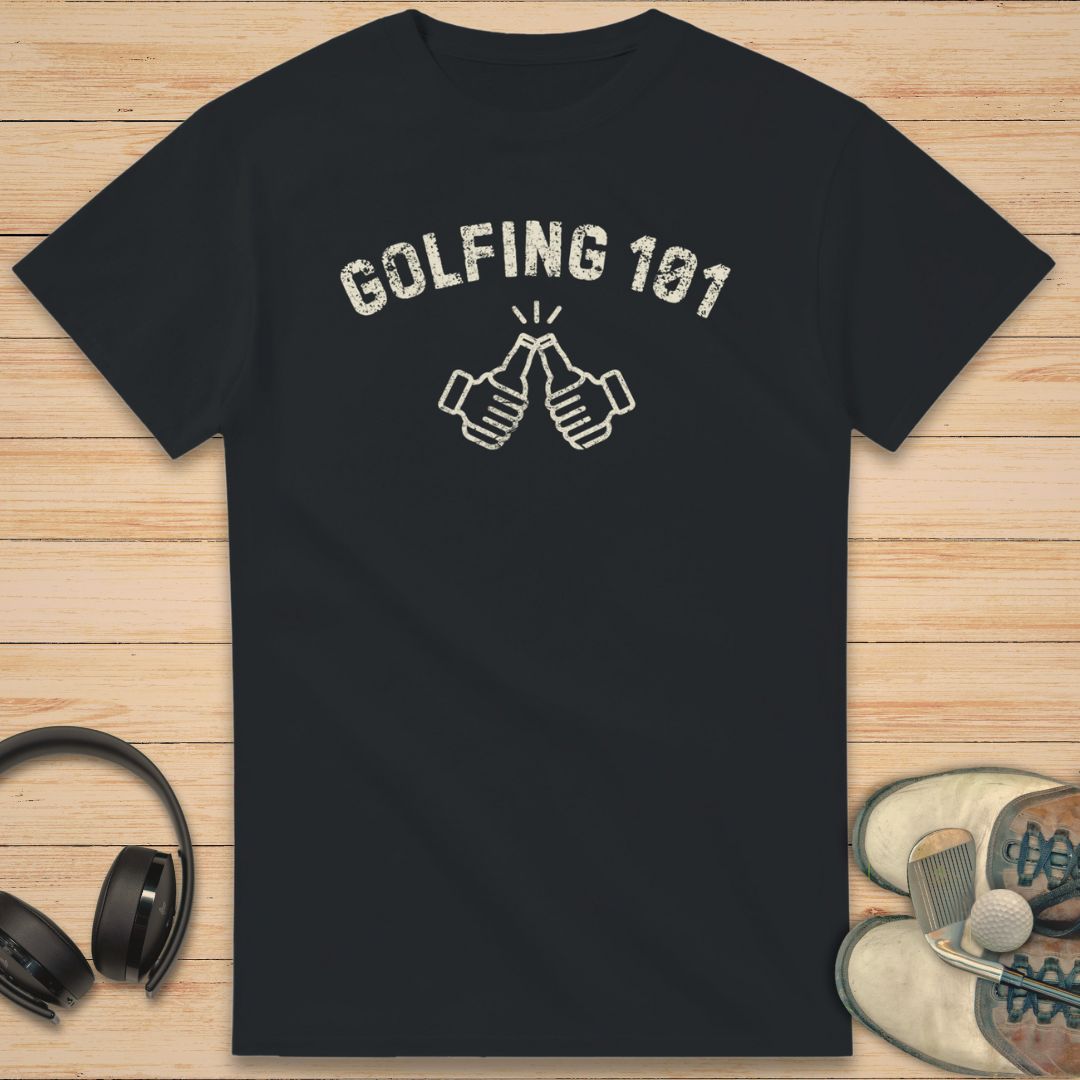 Golfing 101 T-Shirt Black