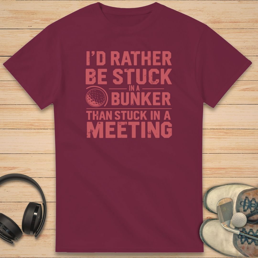 Stuck In Bunker T-Shirt Maroon