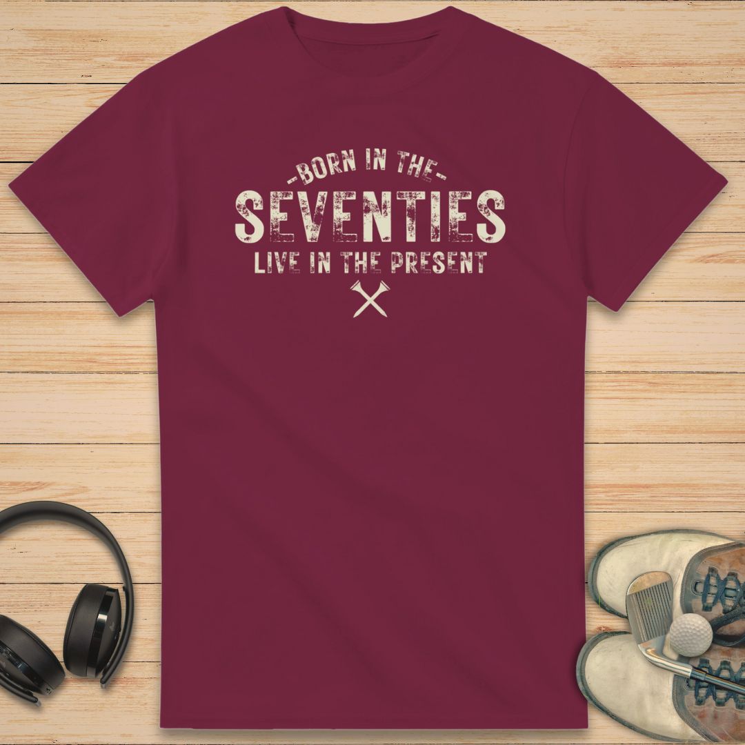 Born 70s T-Shirt Maroon