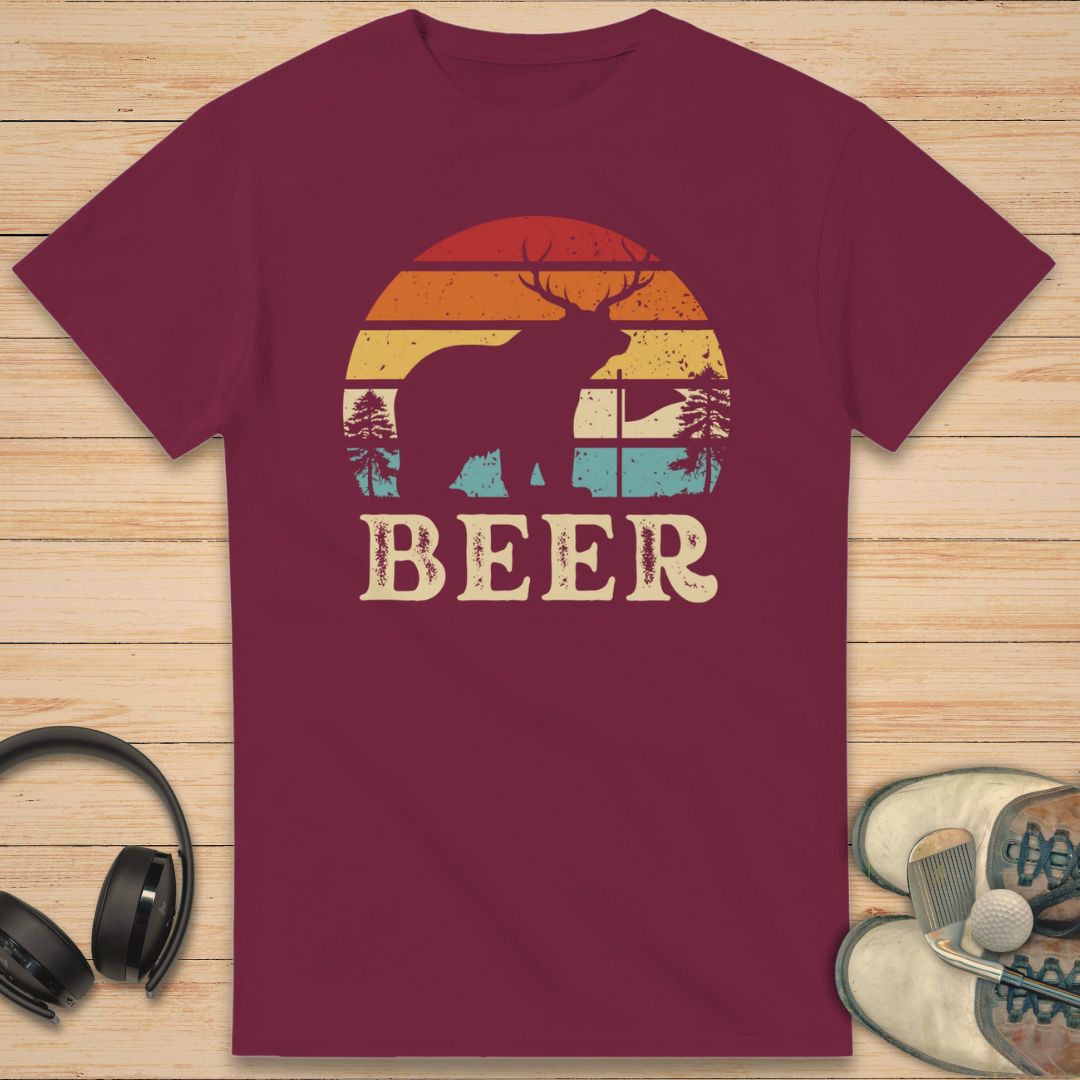 Beer T-Shirt Maroon