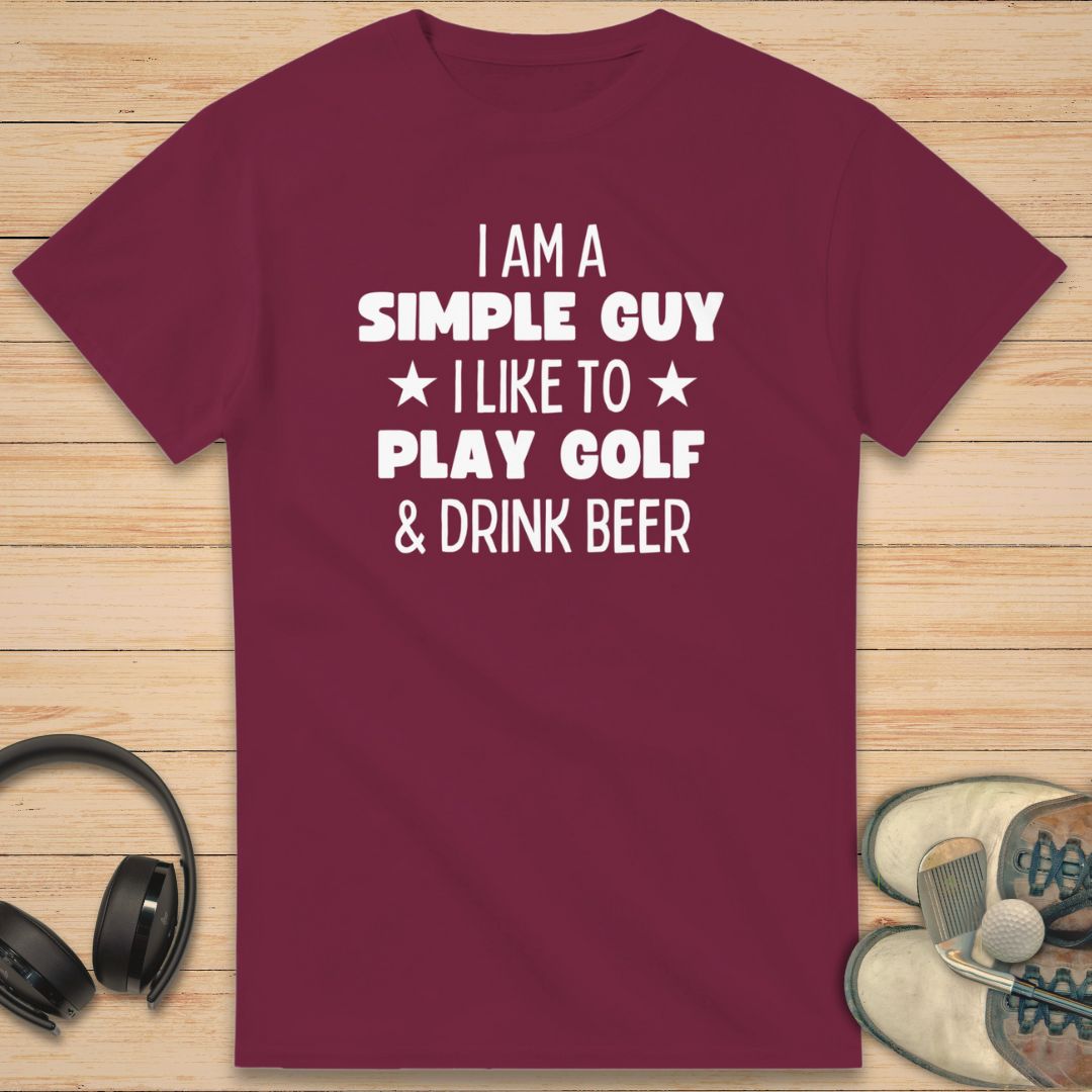 Simple Guy T-Shirt Maroon