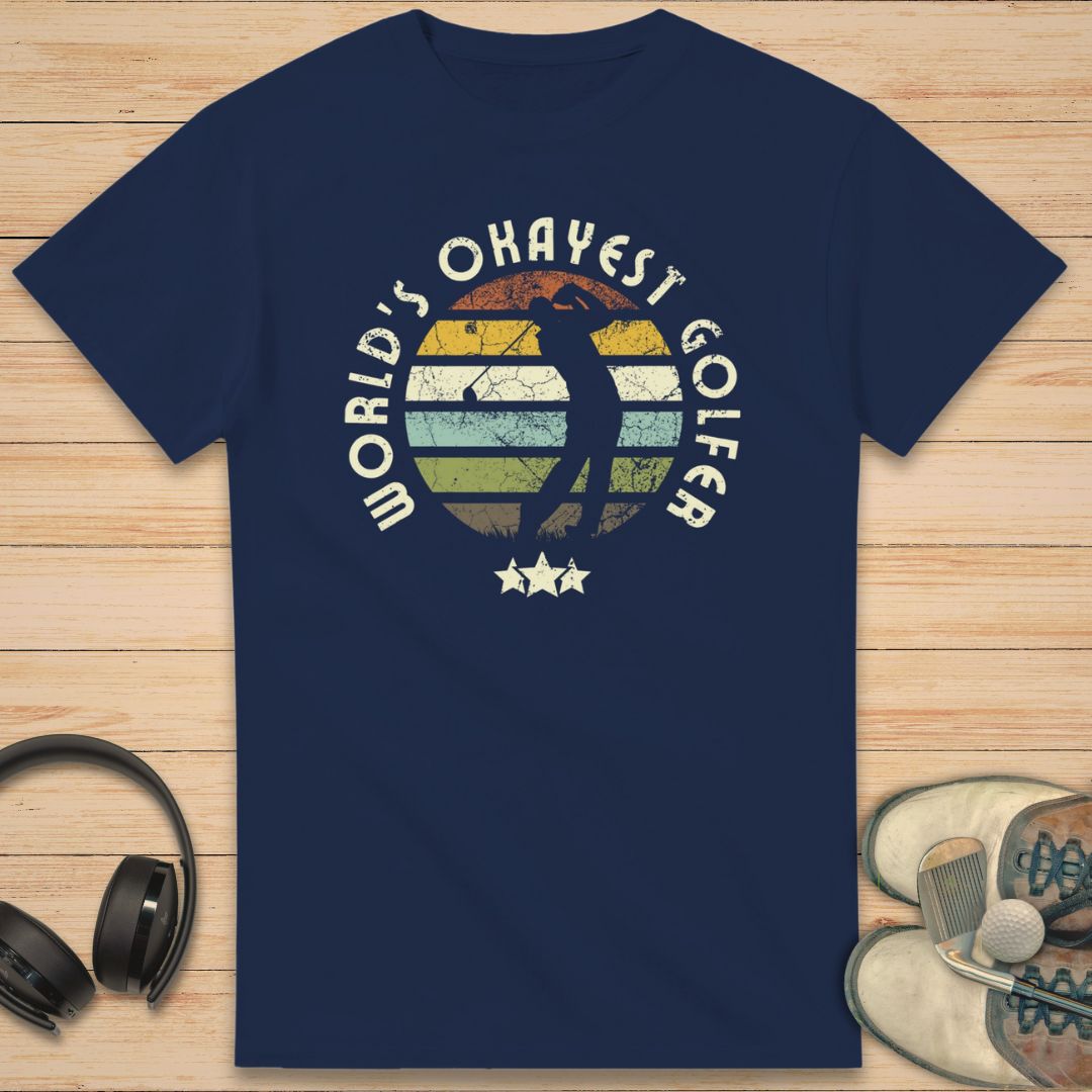 Okayest Golfer T-Shirt Navy