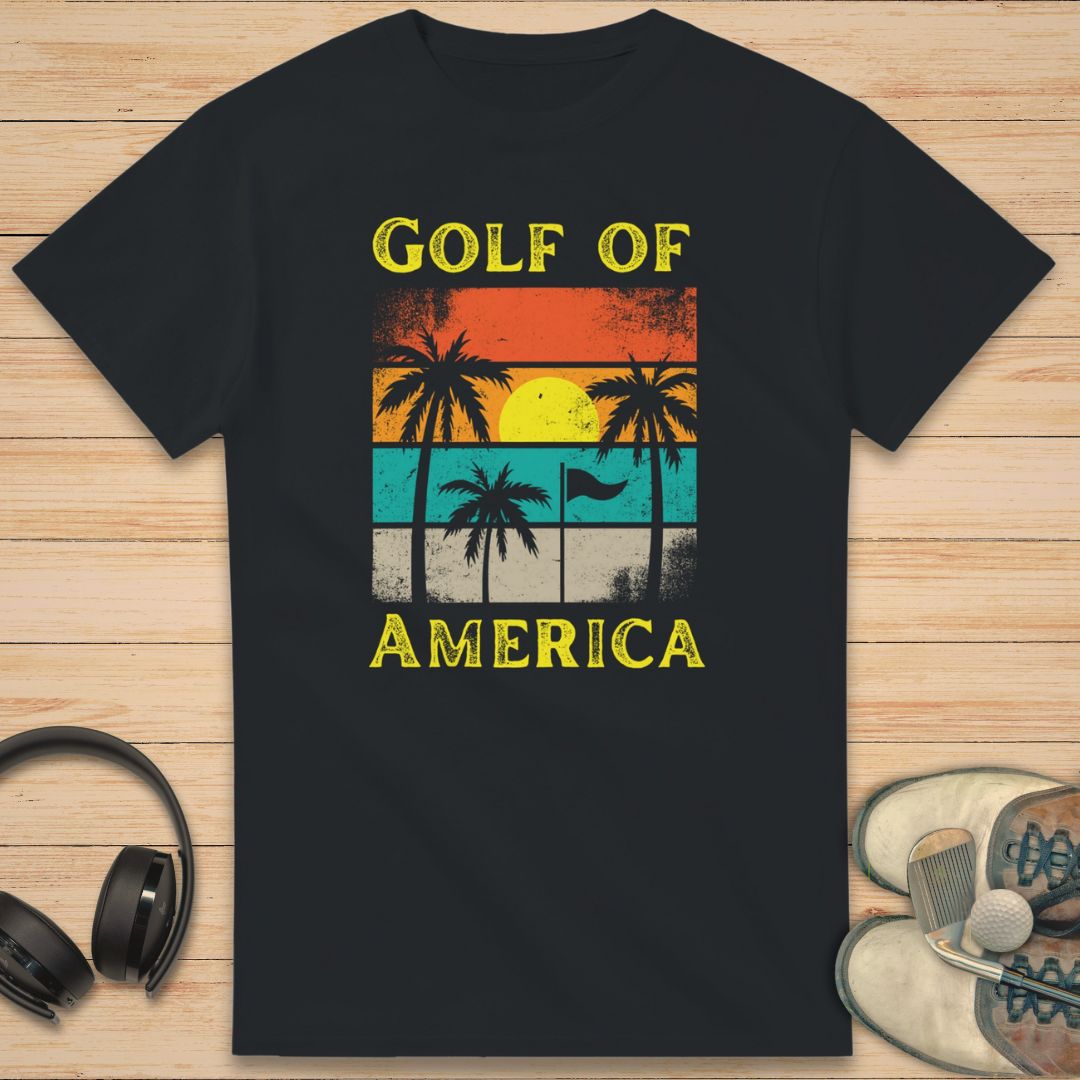 Golf America T-Shirt Black