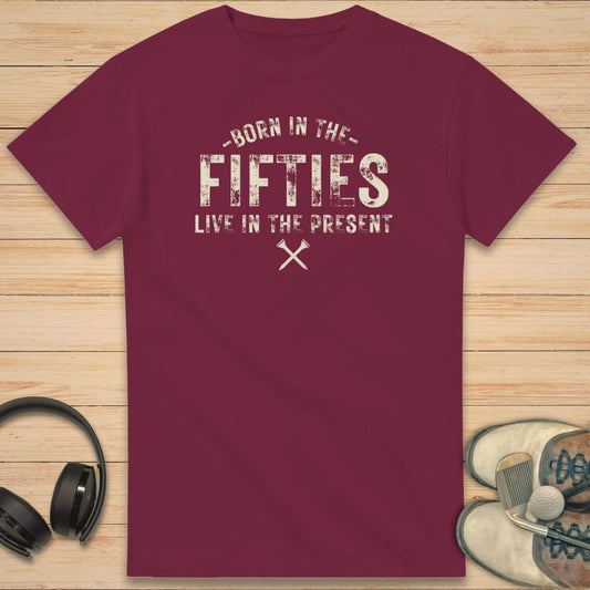 Born 50s T-Shirt Maroon