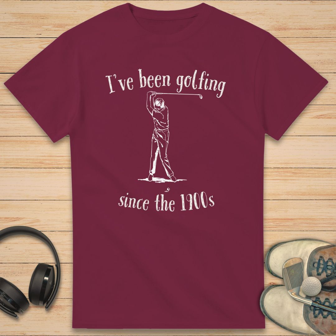 Golfing 1900s T-Shirt Maroon