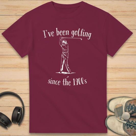 Golfing 1900s T-Shirt Maroon