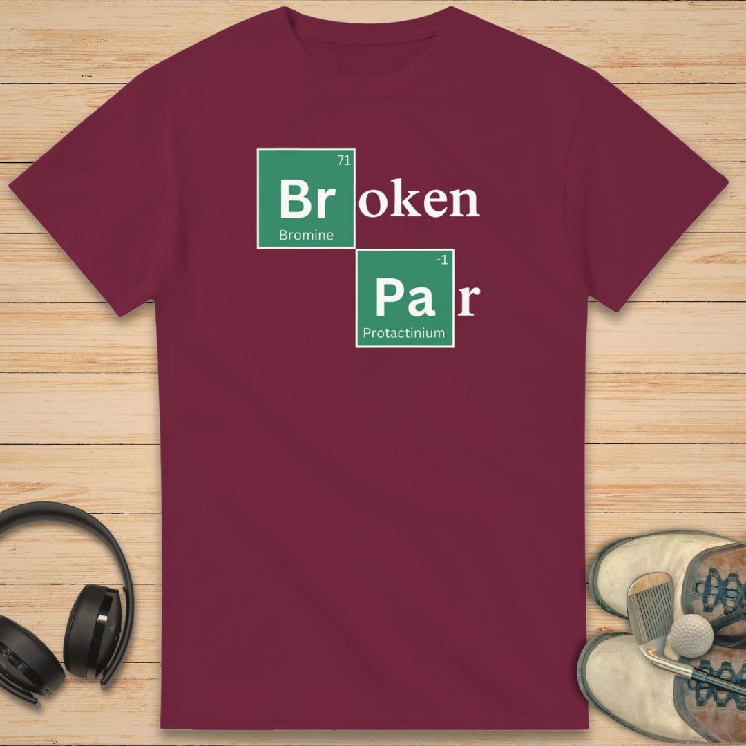 Broken Par T-Shirt Maroon
