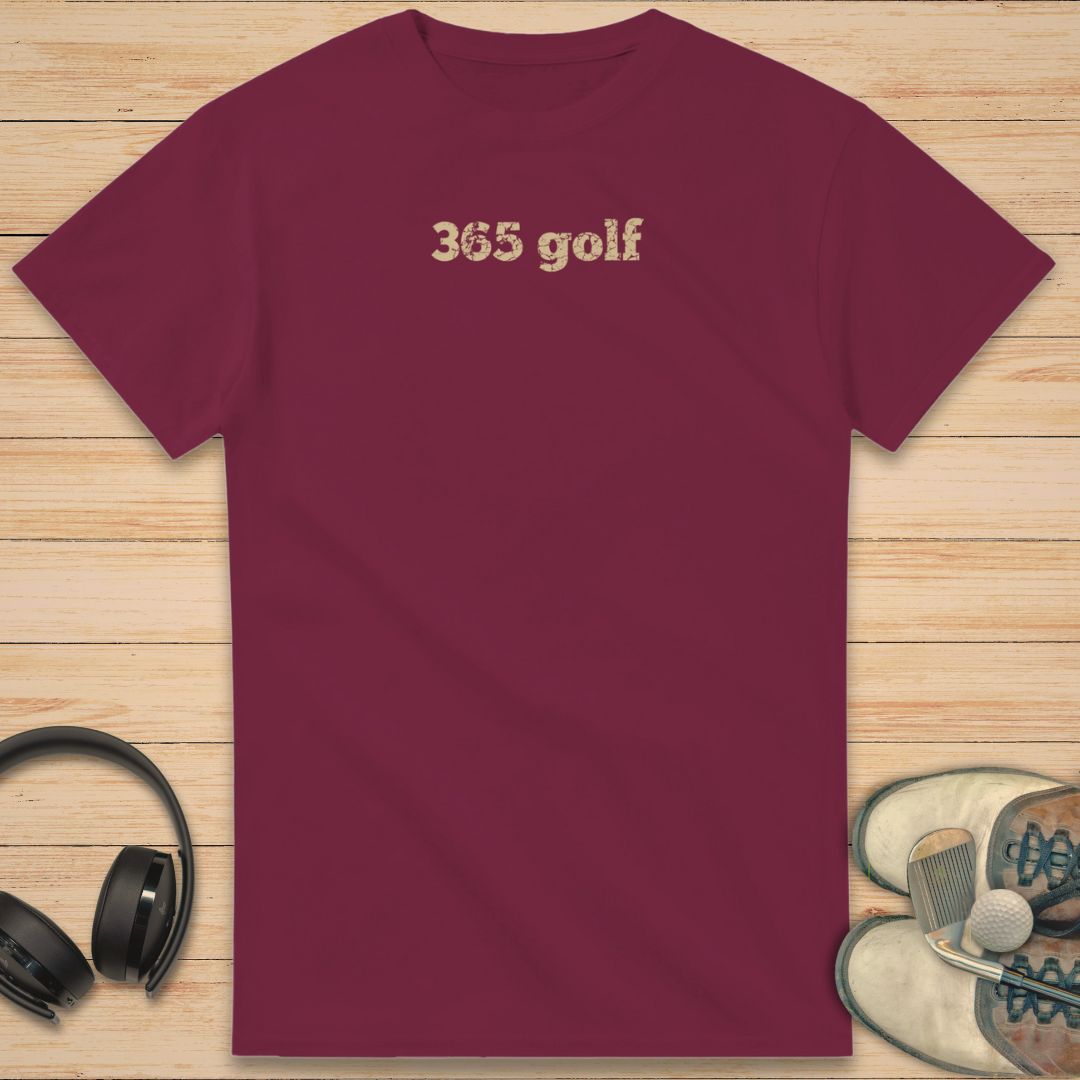 365 Golf T-Shirt Maroon