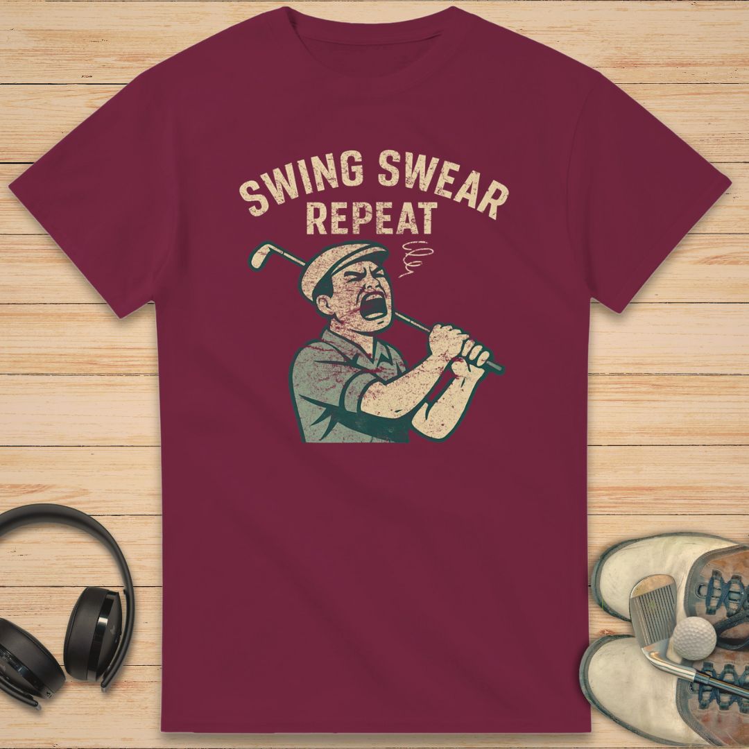 Swing Swear T-Shirt Maroon