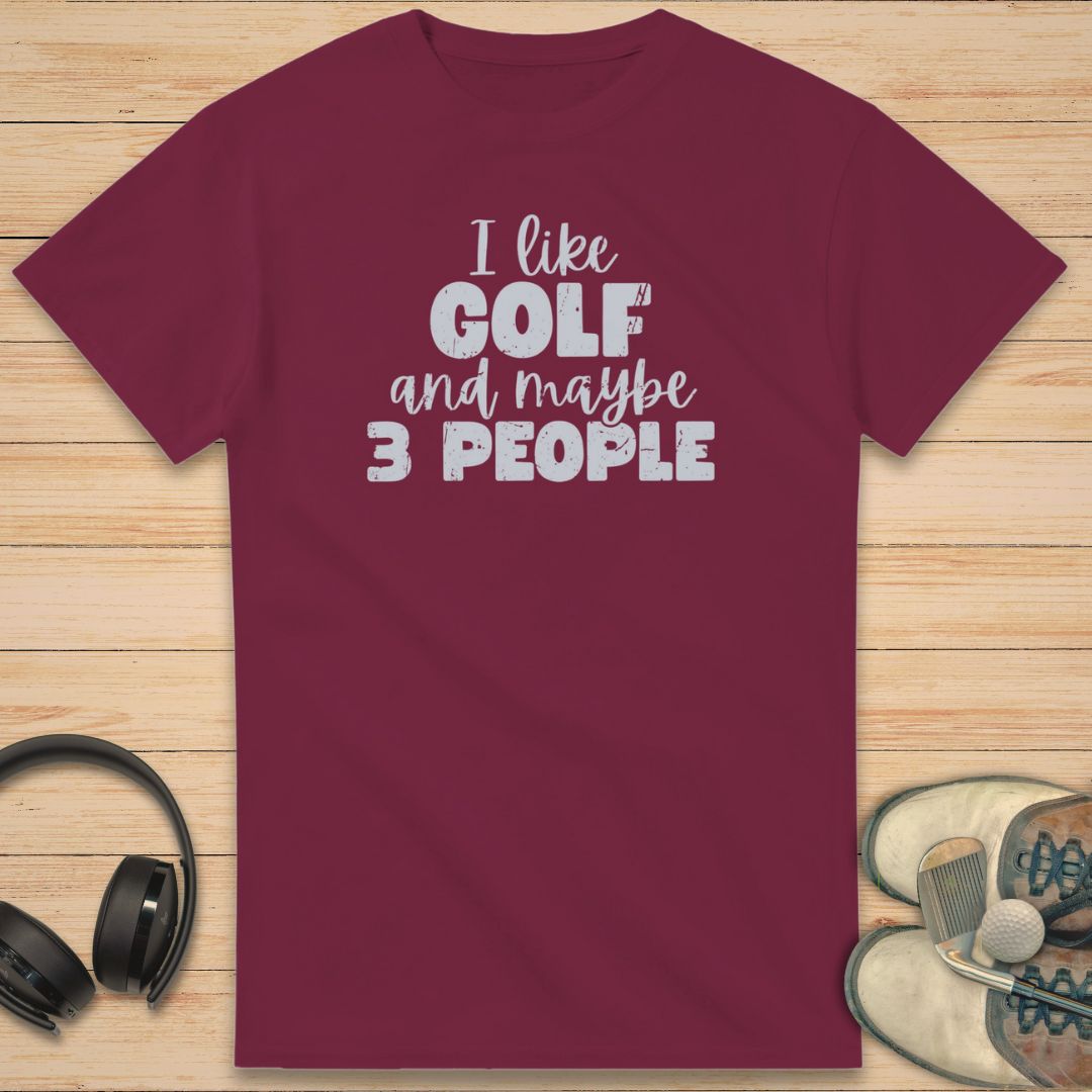 I Like Golf T-Shirt Maroon