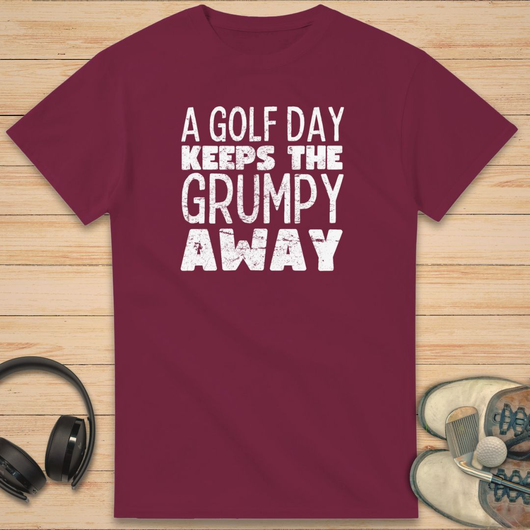 A Golf Day T-Shirt Maroon