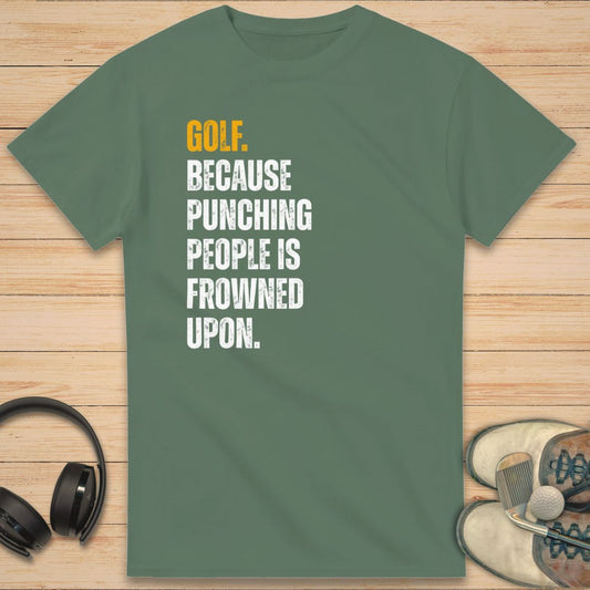 Punching People T-Shirt Military Green