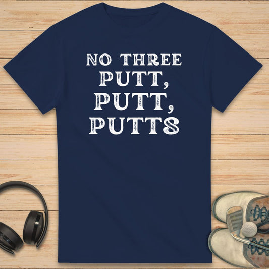 No Three Putts T-Shirt Navy