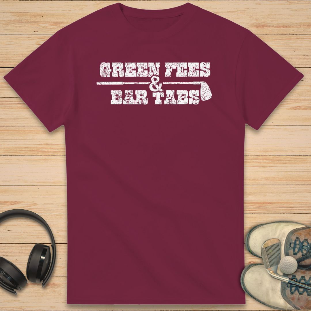 Green Fees T-Shirt Maroon