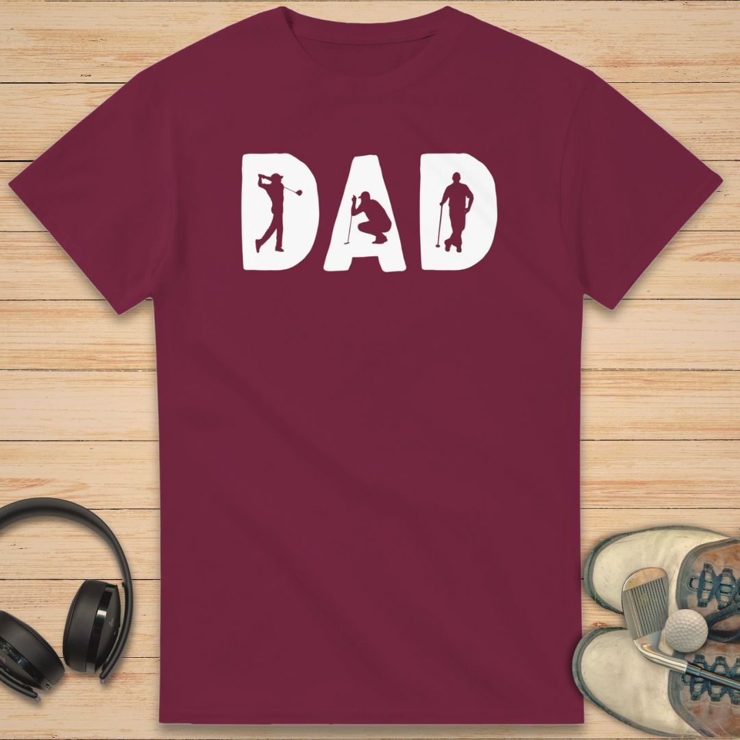 Golf Dad T-Shirt Maroon
