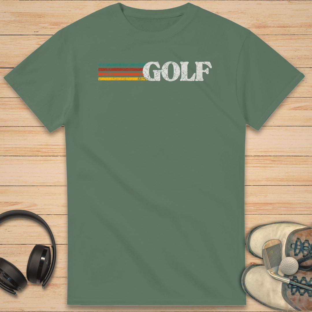 Retro Golf T-Shirt Military Green