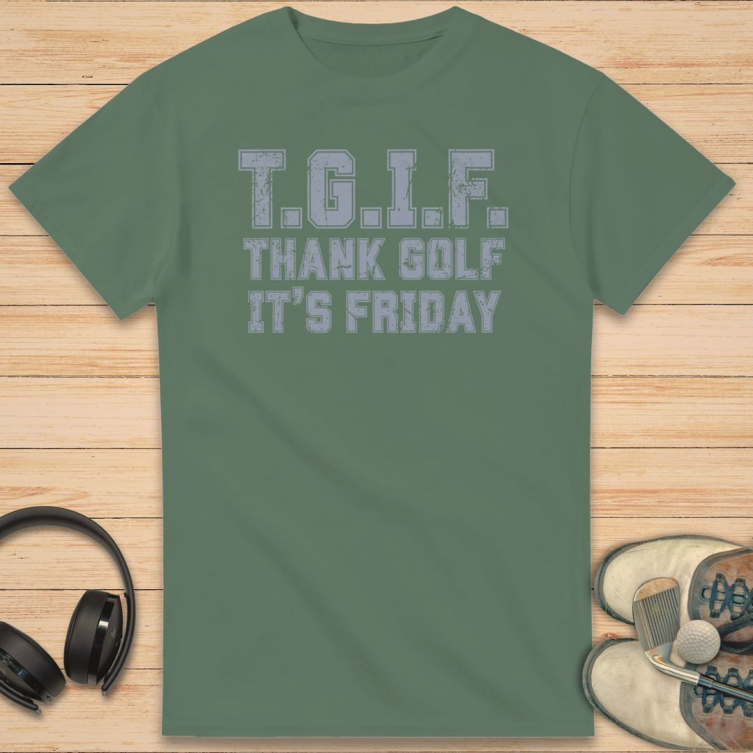 Thank Golf T-Shirt Military Green
