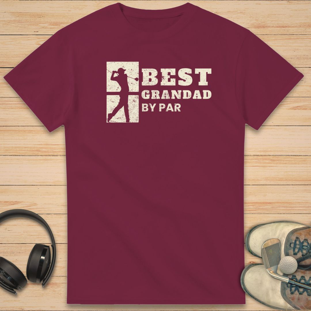 Best Grandad T-Shirt Maroon