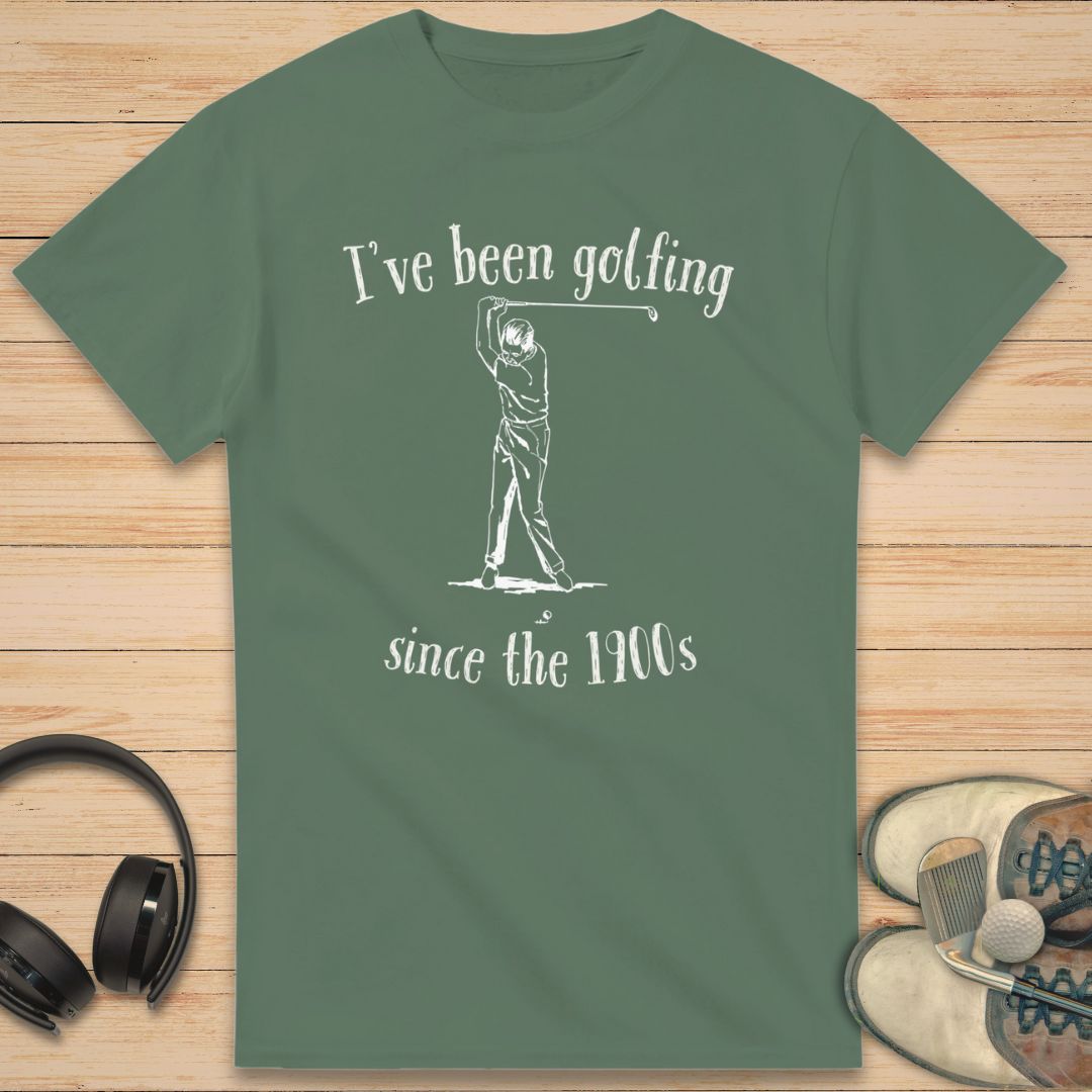 Golfing 1900s T-Shirt Military Green