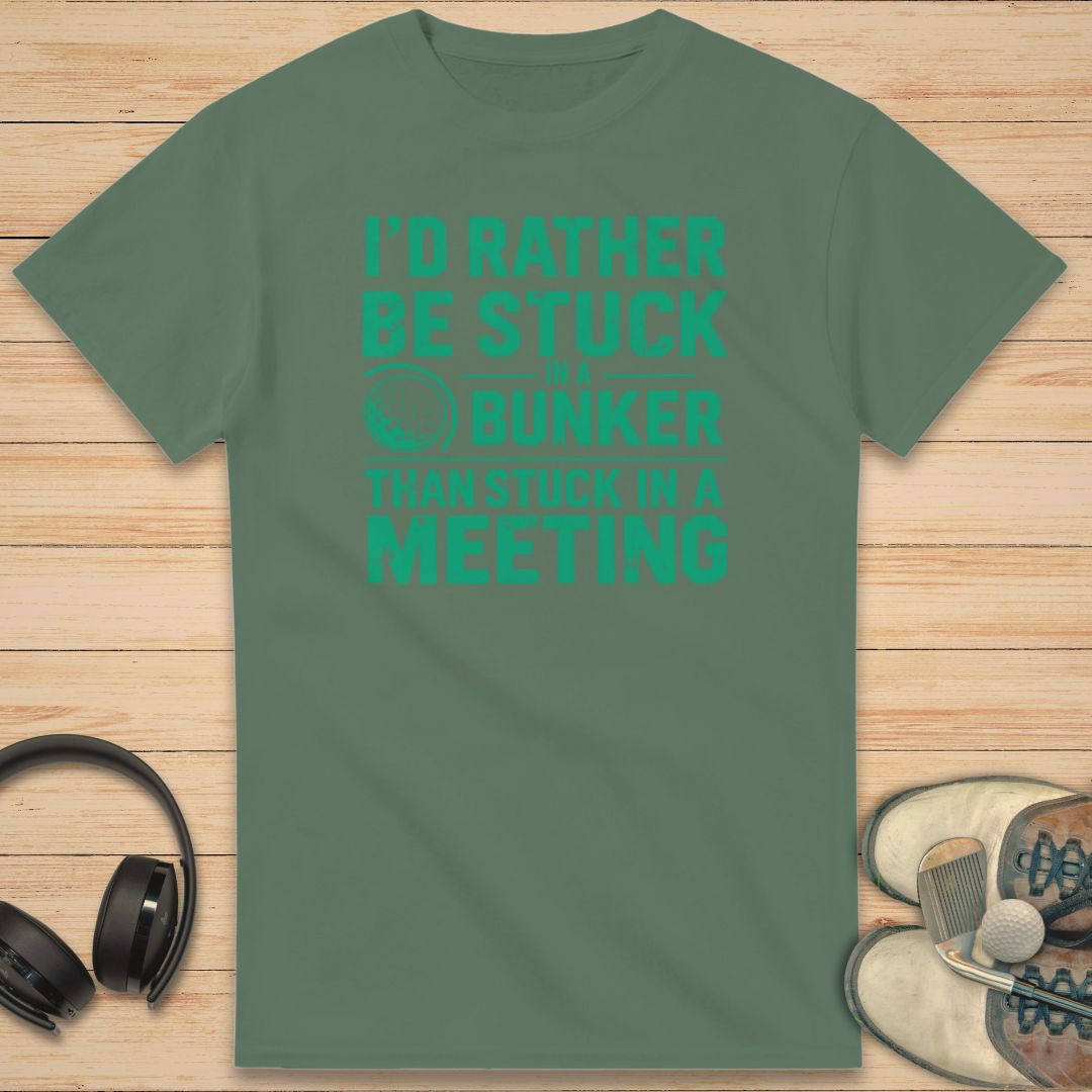 Stuck In Bunker T-Shirt Military Green