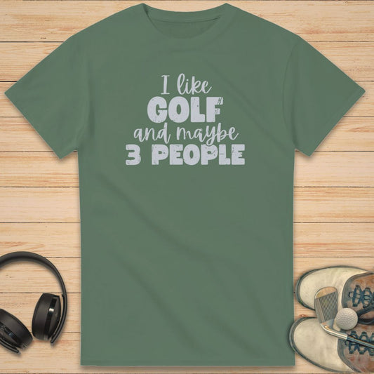 I Like Golf T-Shirt Military Green