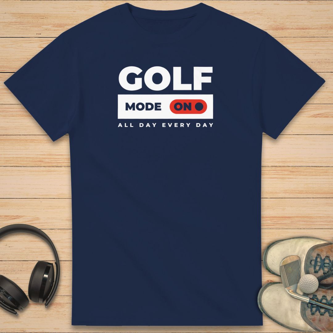Golf Mode On T-Shirt Navy