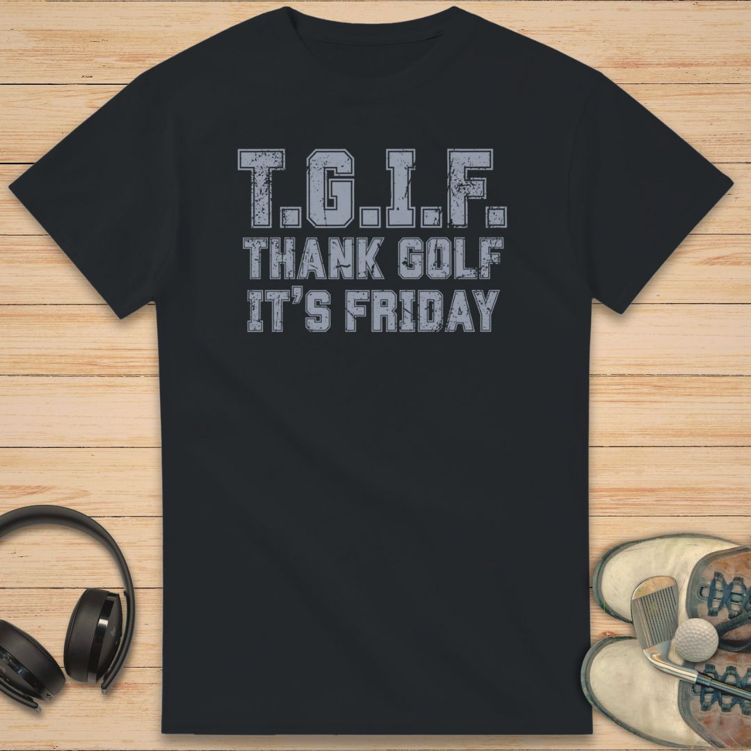 Thank Golf T-Shirt Black