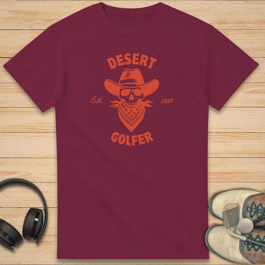 Desert Golfer T-Shirt Maroon