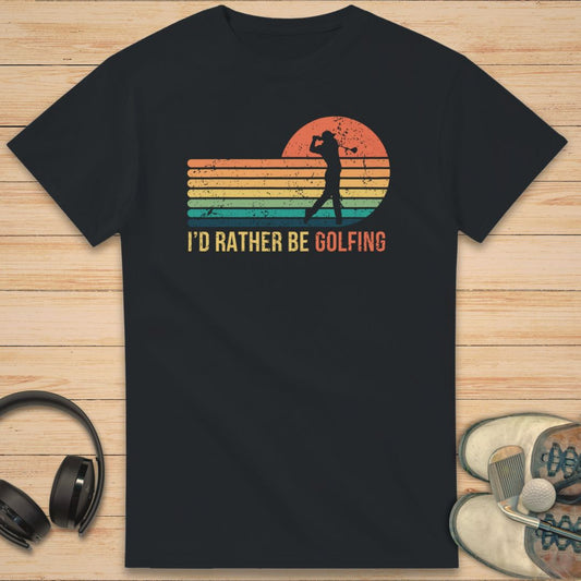 Rather Be Golfing T-Shirt Black