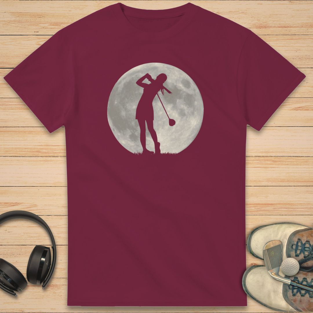 Moon Shot W T-Shirt Maroon