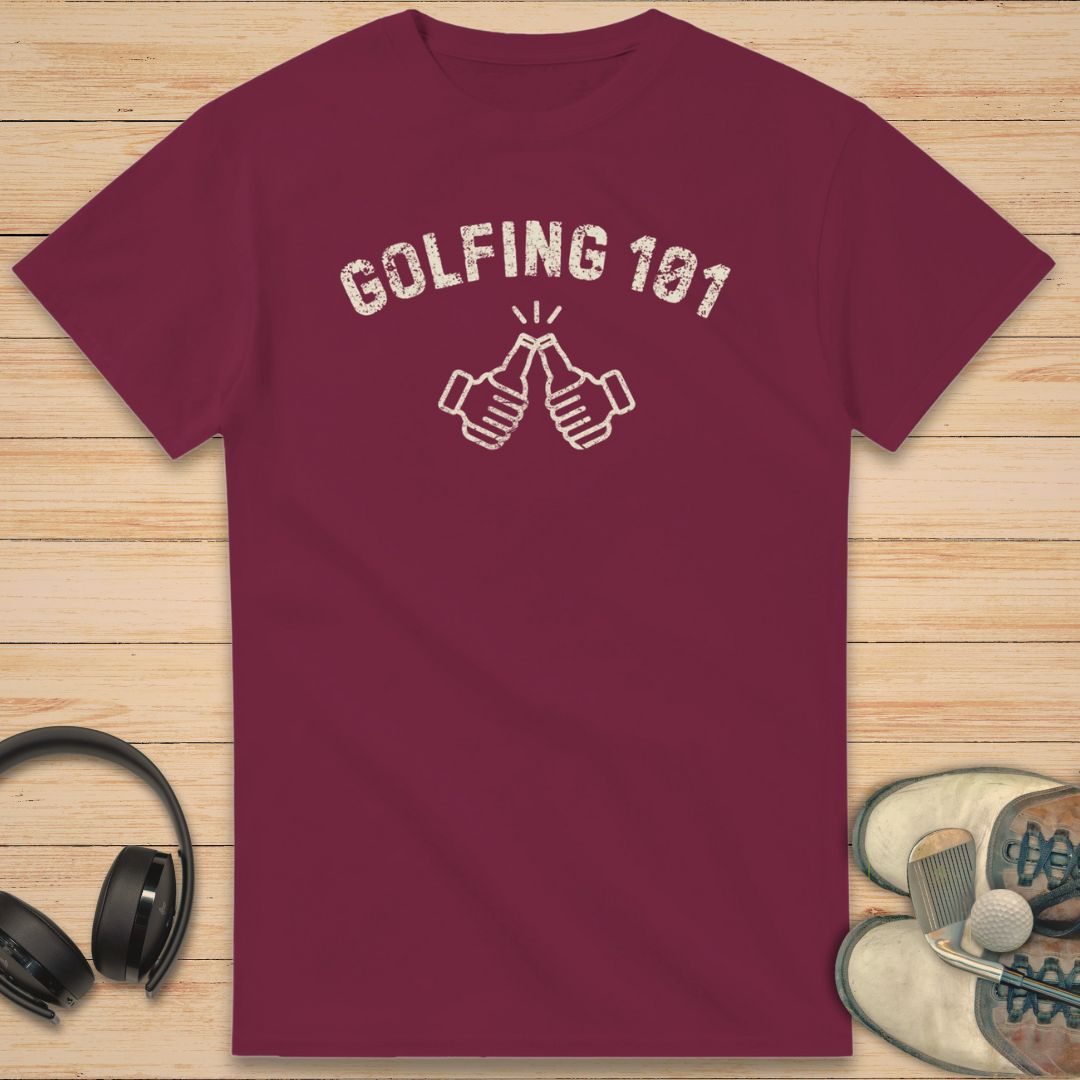 Golfing 101 T-Shirt Maroon