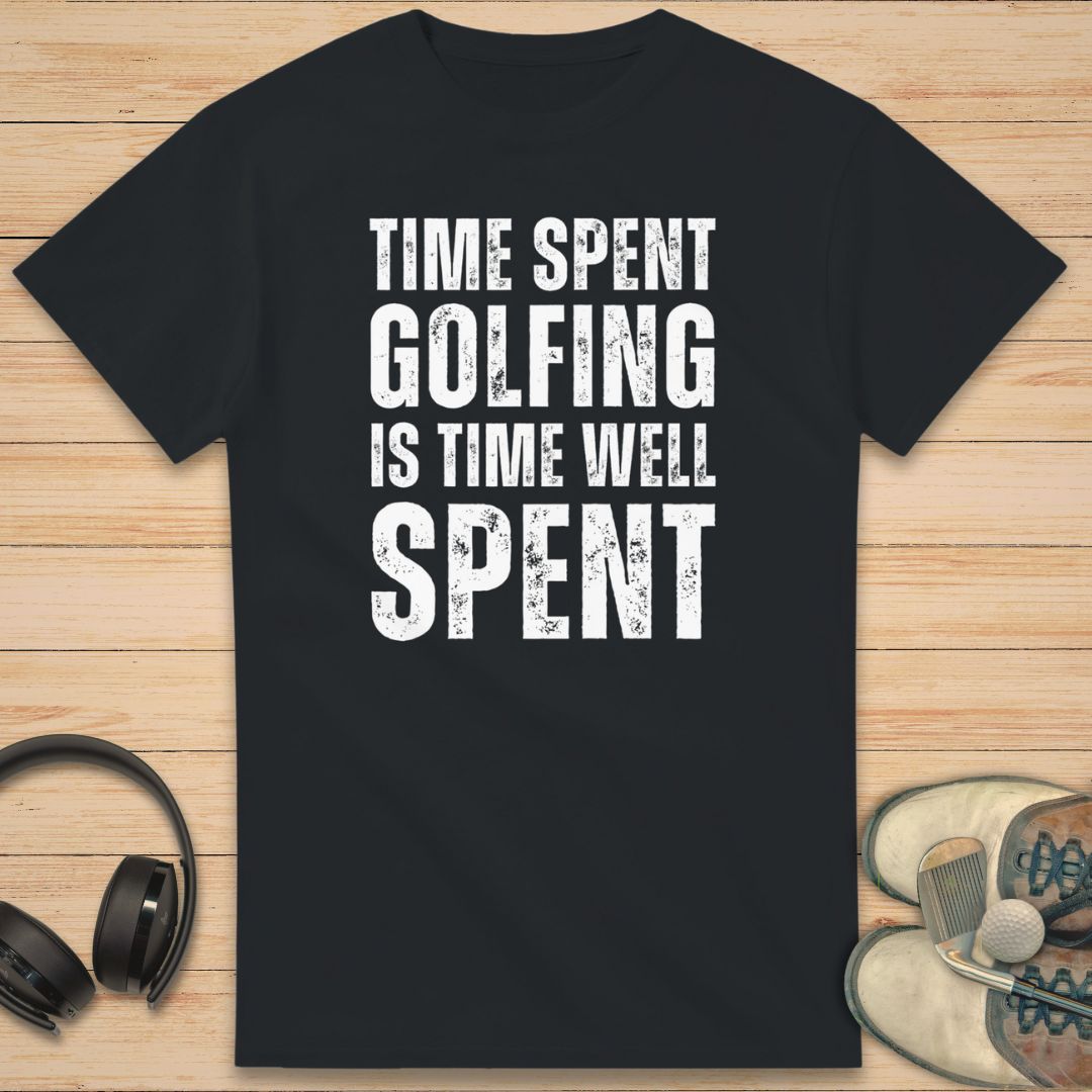 Time Spent Golfing T-Shirt Black